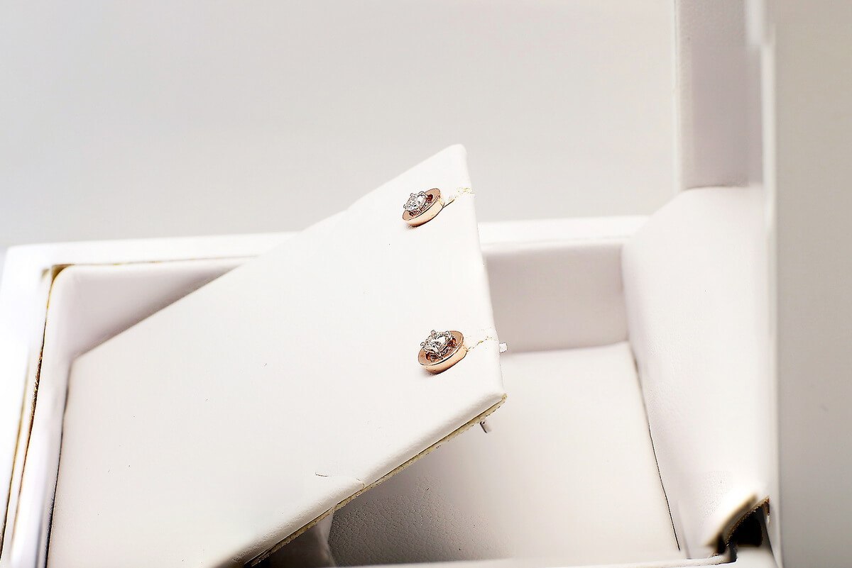 Złote kolczyki KZD5015M - Diament